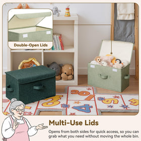 GRANNY SAYS storage basket with three handles enables effortless carrying around the home.