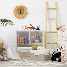 GRANNY SAYS faux linen texture bin, decorative storage for shelves.