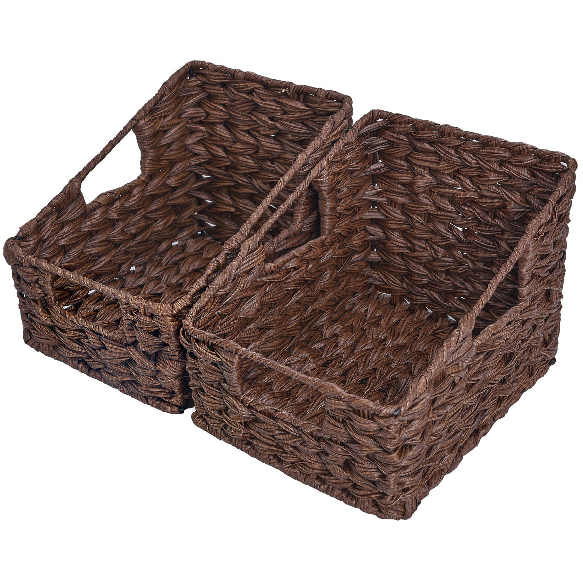 GRANNY SAYS wicker baskets front view for easy pantry organization