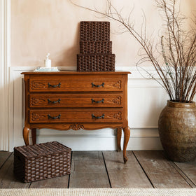 GRANNY SAYS wicker baskets with lids small ideal for underwear and small items