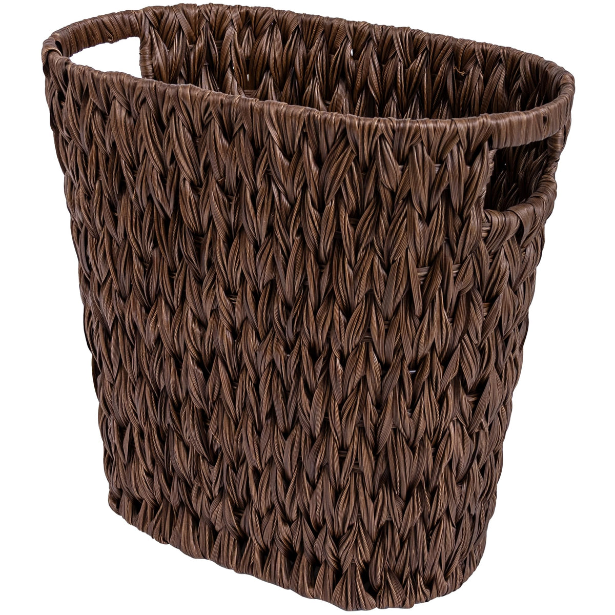 GRANNY SAYS wicker waste basket in a bathroom, waterproof and odorless.