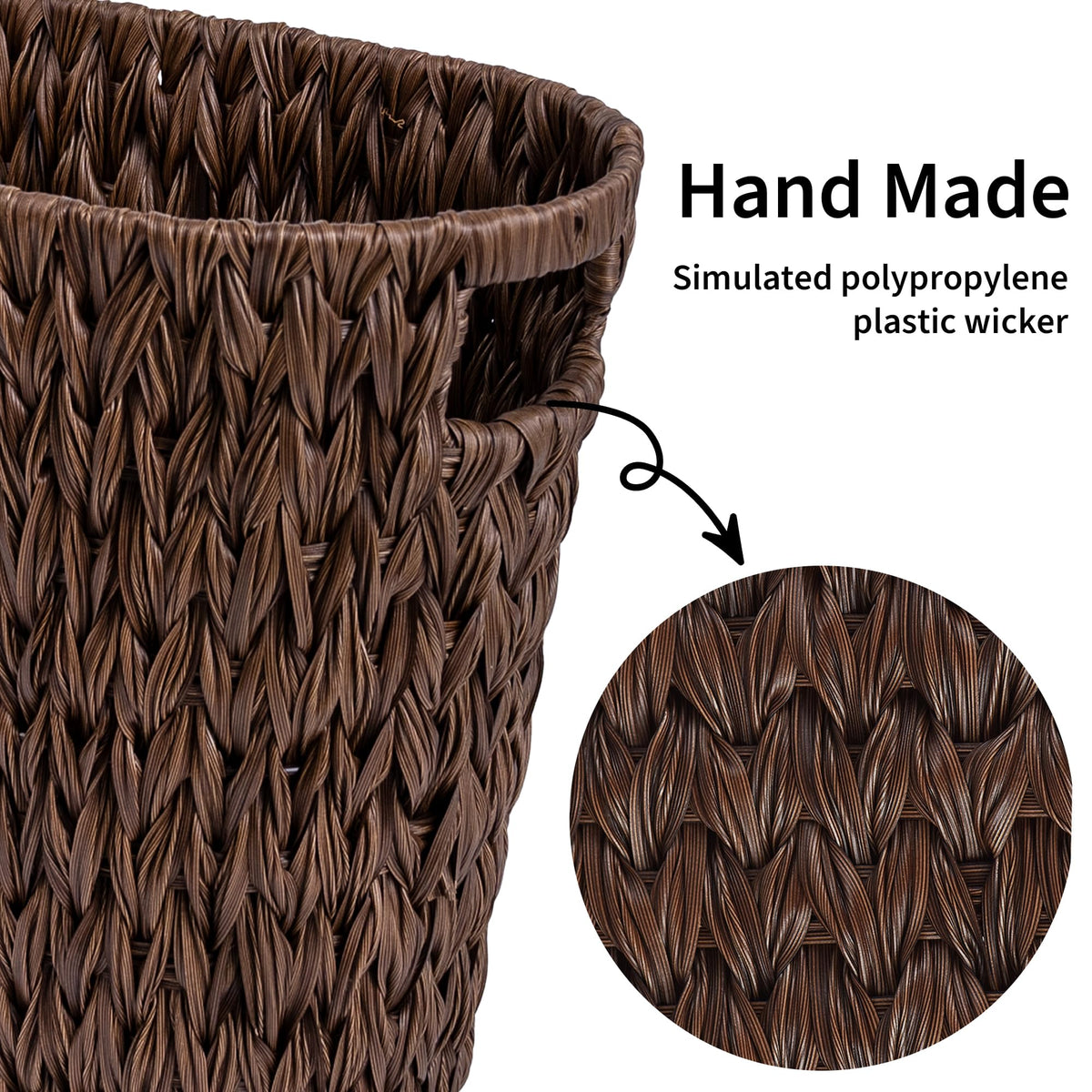 GRANNY SAYS wicker waste basket made of waterproof material for tidy spaces.