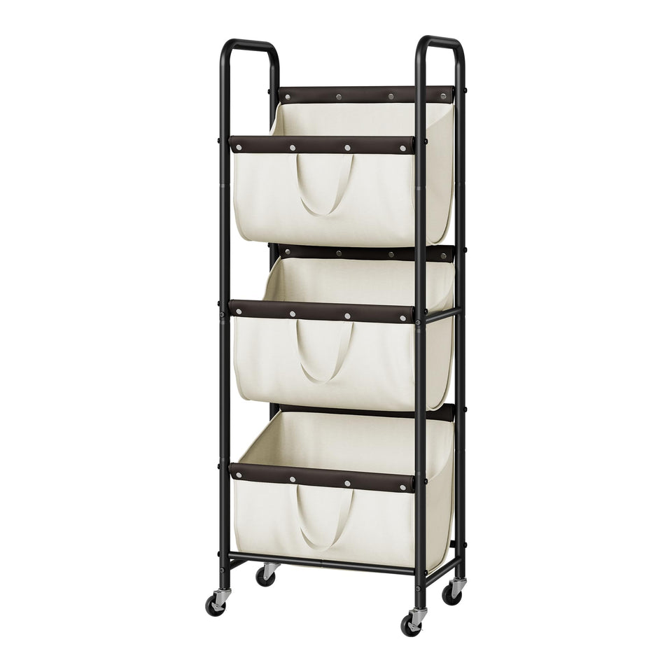 GRANNY SAYS 3-tier laundry sorter front view; space-saving organization.