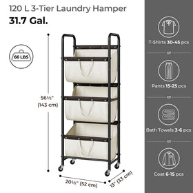 GRANNY SAYS detachable bags; easy carry-off for sorting laundry.