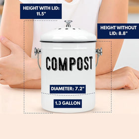 Granrosi charcoal filters pack for extended odor protection in the bin.