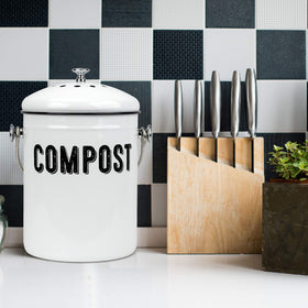 Granrosi kitchen-counter compost bin on display for convenient waste collection.