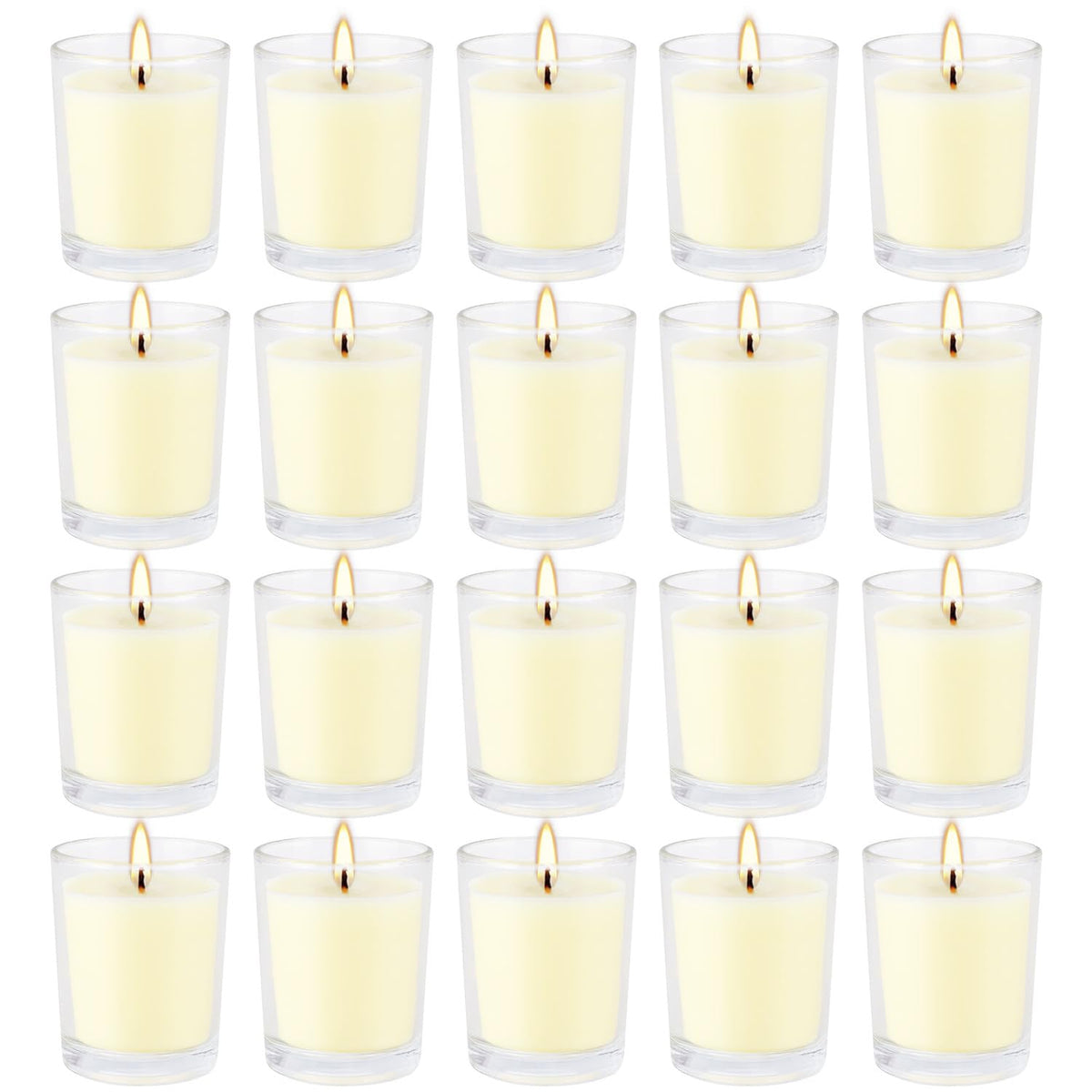 Grcdoyvl citronella votive candles in glass cups for outdoor ambiance.