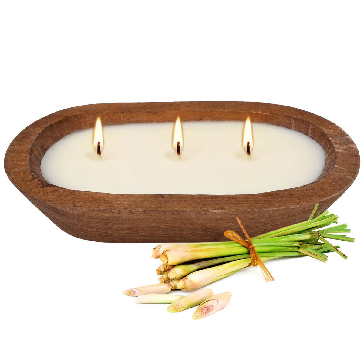 Grcdoyvl triple-wick candle offering even burn and warm glow.