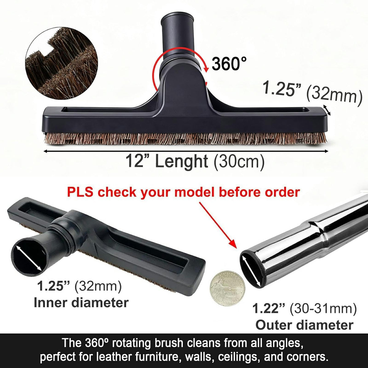 GREAPA 17.7-inch extension wand shown for long-reach cleaning.