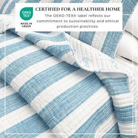 Great Bay Home coastal quilt coverlet lightweight for all-season layering.