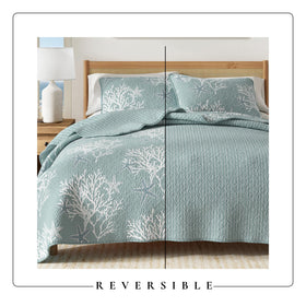 Great Bay Home machine washable quilt offers easy care and lasting softness.