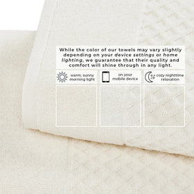 Machine washable Great Bay Home towels in ivory color