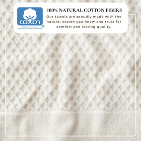 Close-up of low-twist, two-ply cotton fibers from Great Bay Home towels