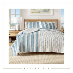 Great Bay Home reversible bedspread offers two looks in one stylish set.