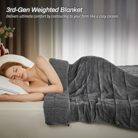 Great Daxing Sherpa fleece blanket back side reveals soft Sherpa reverse for extra warmth.