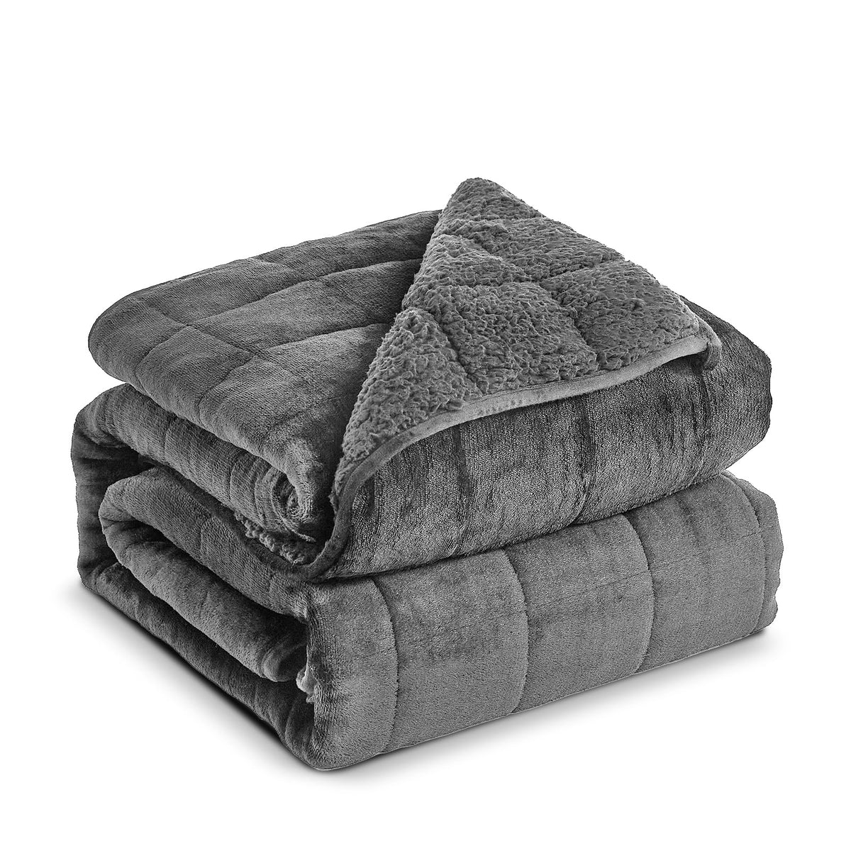 Great Daxing Sherpa fleece blanket front view shows dual-sided plush for cozy evenings.