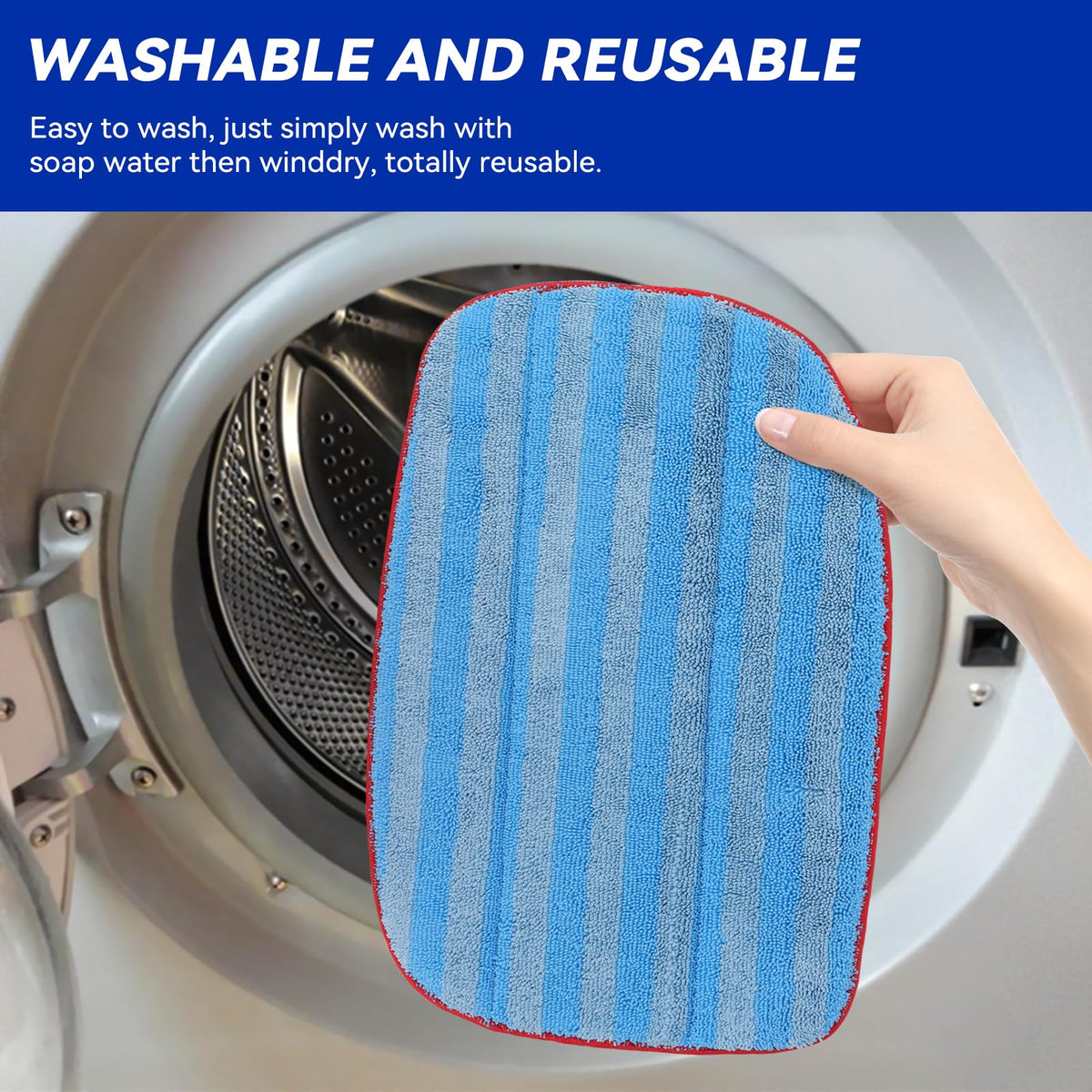 GreeSuit six-pack mop pads for home or commercial cleaning tasks.