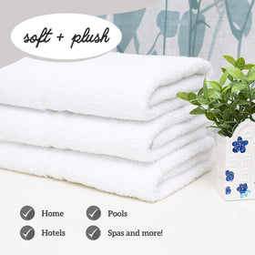 GREEN LIFESTYLE 24x50 towel illustrating large size for full body drying