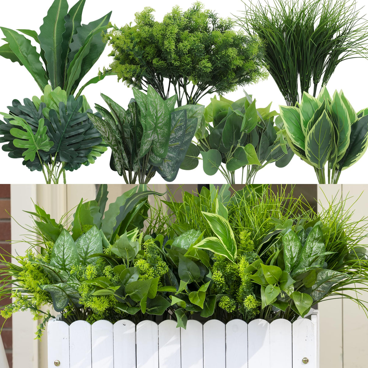 Green Moon 18-bundles outdoor plants on a patio create natural, low-maintenance ambiance.