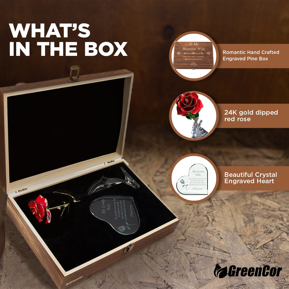 GreenCor crystal heart engraved captures a loving milestone in crystal clarity.