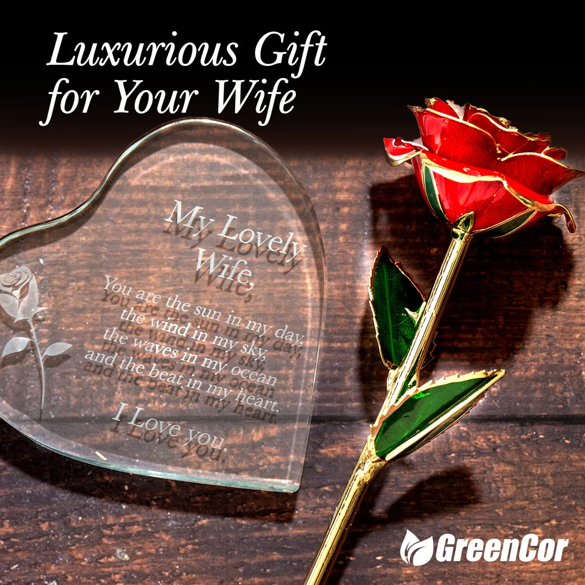 GreenCor engraved message on the box adds a personal touch to gifting.