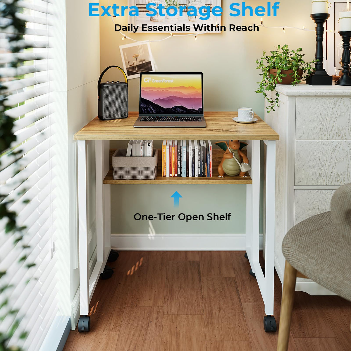 GreenForest folding desk with clear assembly instructions