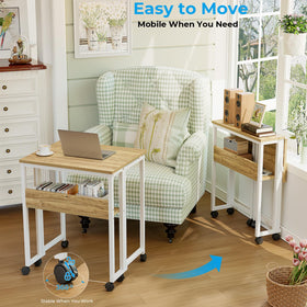 GreenForest folding desk in slim folded profile for compact spaces