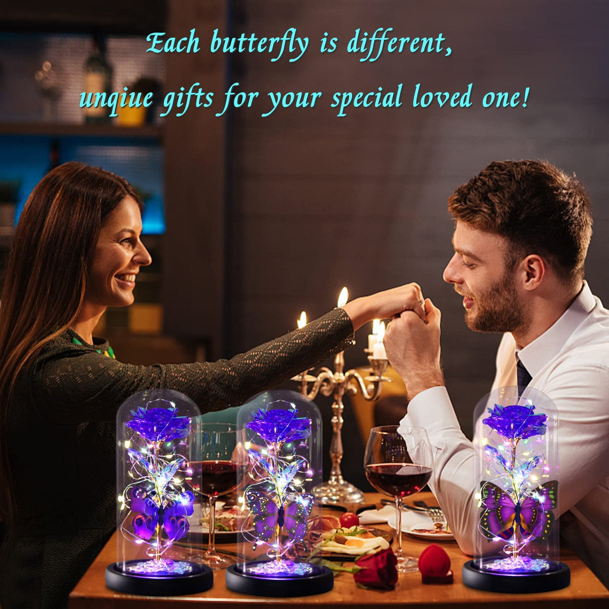Greenke Light Up Rose night light with rainbow glow
