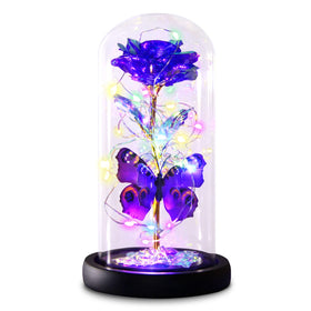 Greenke Mothers Day Rose in glass dome, timeless keepsake for mom