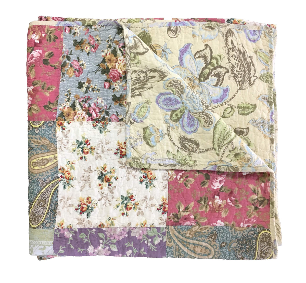 Edge binding detail on Greenland Home Blooming Prairie Throw