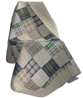 Greenland Home Oxford quilted throw delivering durable performance.