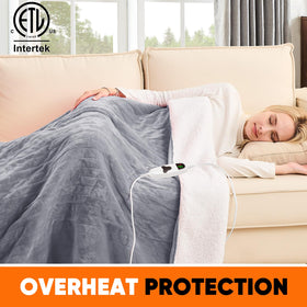 Greenoak electric throw with multiple heat levels delivers customizable warmth.