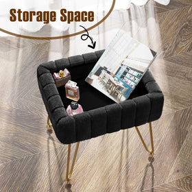 Easy assembly of GREENSTELL ottoman with included screws and wrench.