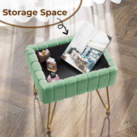 Greenstell easy-assembly ottoman with screws and wrench for quick setup.