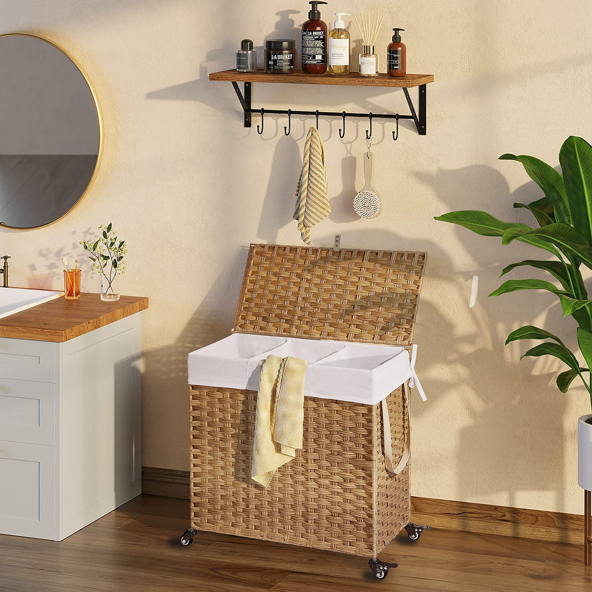Greenstell handwoven craftsmanship adds natural texture and durable structure.