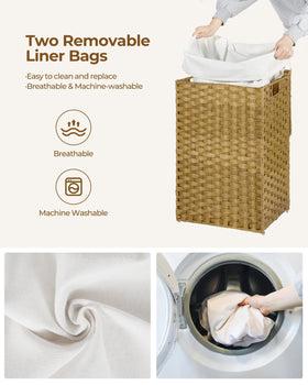 GREENSTELL handwoven rattan basket adds natural texture