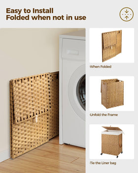 Greenstell laundry hamper 110L capacity for blankets, towels, and clothes