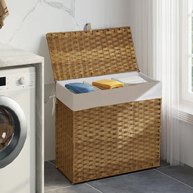 Greenstell easy-assemble hamper with decorative handles for quick room-to-room transfer