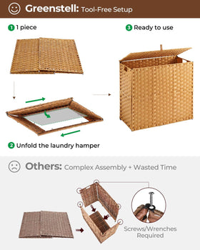 Greenstell sturdy frame and handles enable comfortable carrying between rooms.