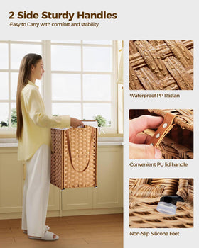 Greenstell laundry hamper thick iron-wire frame supports large loads