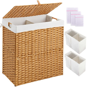 Greenstell laundry hamper with lid conceals dirty clothes and keeps space tidy.