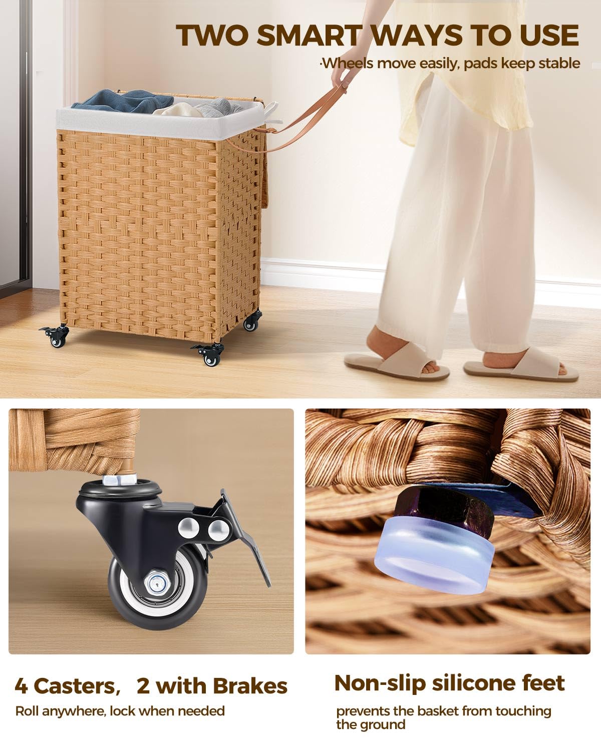 Greenstell laundry hamper removable liner bag for simple laundry carry