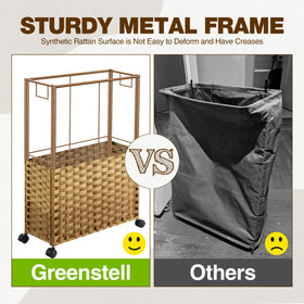 Greenstell fits neatly under a bathroom vanity for compact storage.