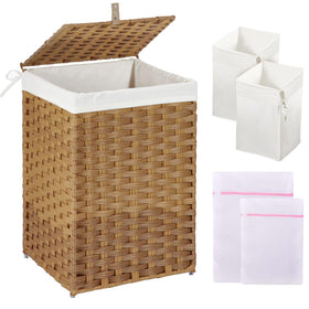 GREENSTELL laundry hamper with lid hides dirty clothes