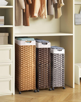 Greenstell lightweight frame supports the hamper with sturdy, water-resistant synthetic rattan.