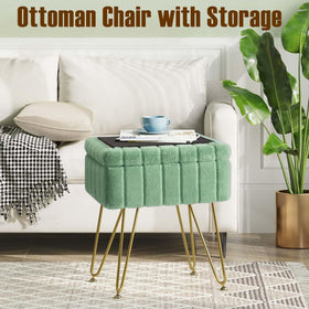 Greenstell ottoman storage compartment keeps small items neatly organized.