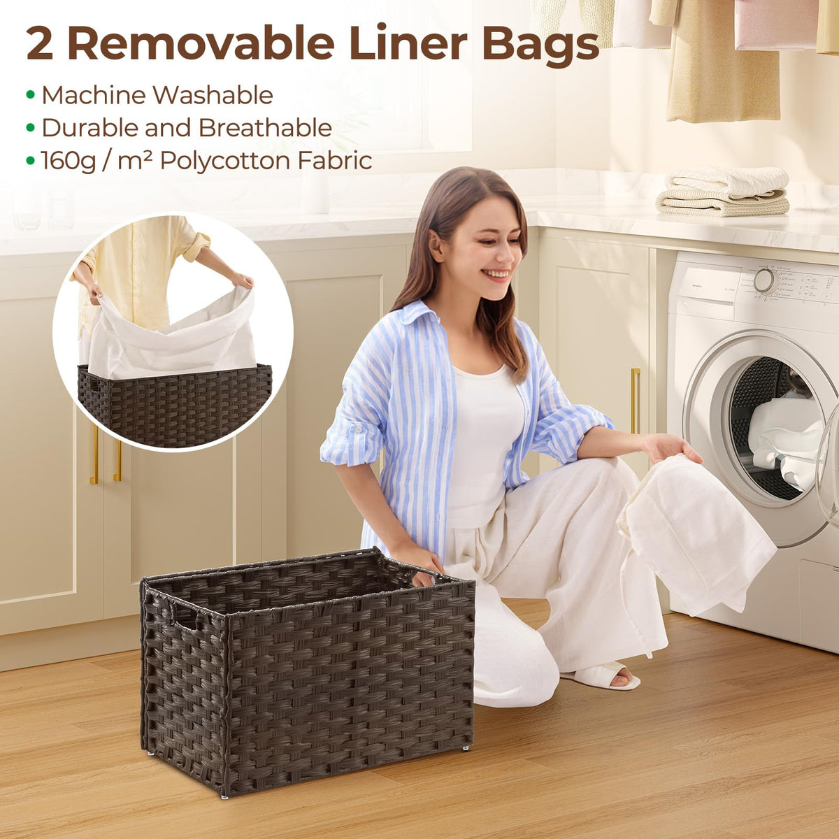 GREENSTELL waterproof-woven material protects contents from moisture and dust.