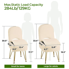 GREENSTELL vanity stool cushion emphasizes thick 6-inch padding for added comfort.