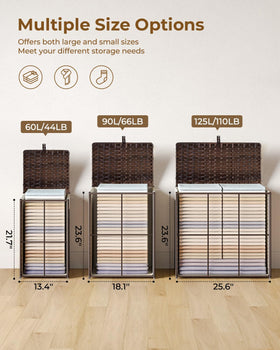 Greenstell wide inner space holds up to 90 liters of clothing.