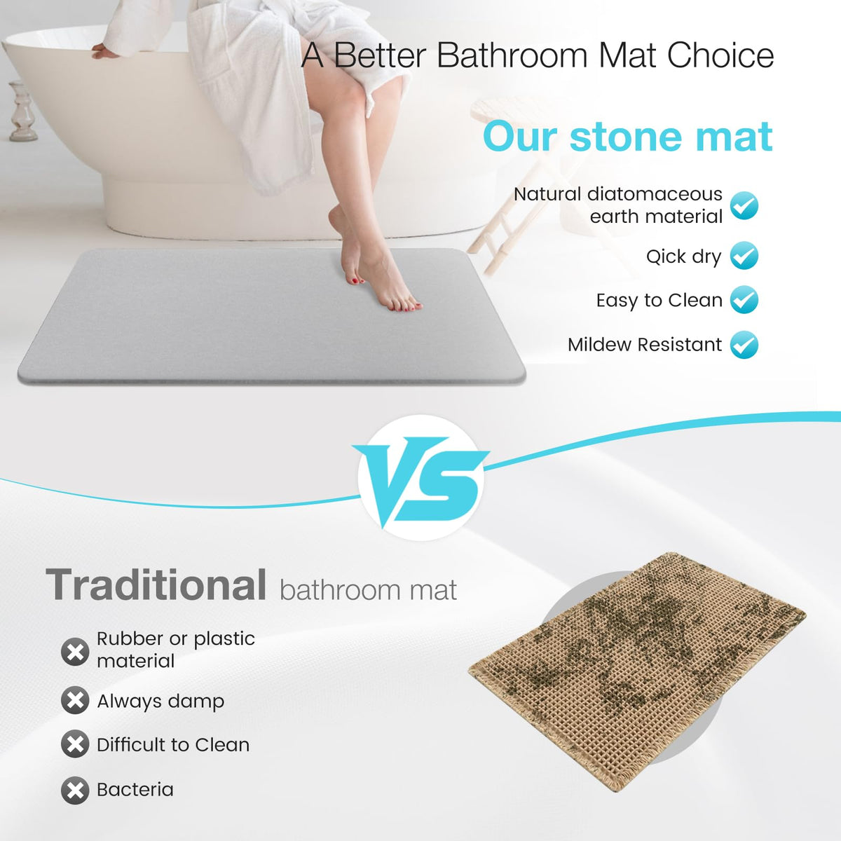 Greenturf non-slip surface with curved corners for safer footing.